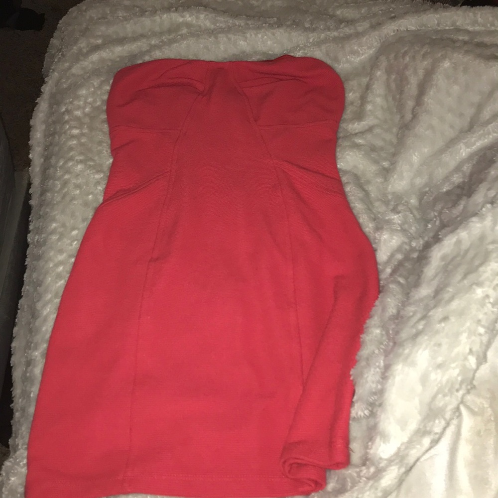 Orange sleeveless dress